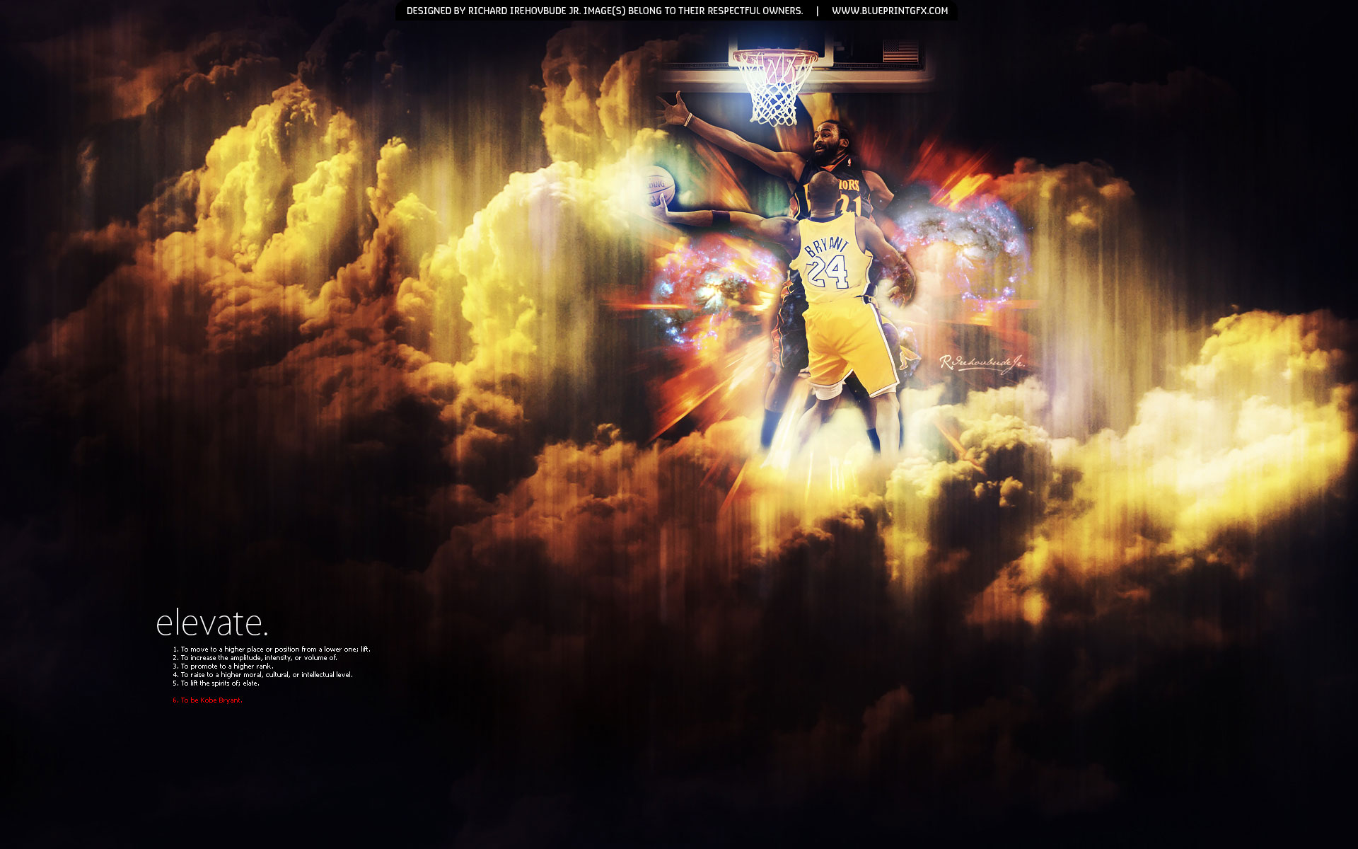 Next is widescreen wallpaper of Kobe Bryant scoring over Frenchman Ronny 