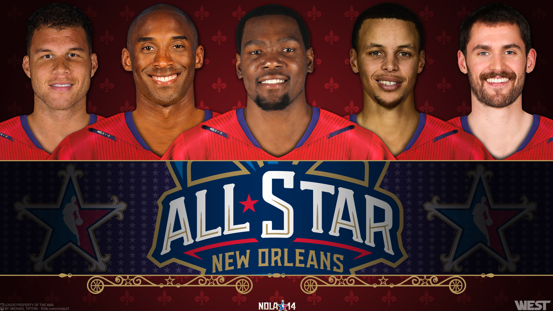 2014 NBA All-Star East Starters 1920×1080 Wallpaper