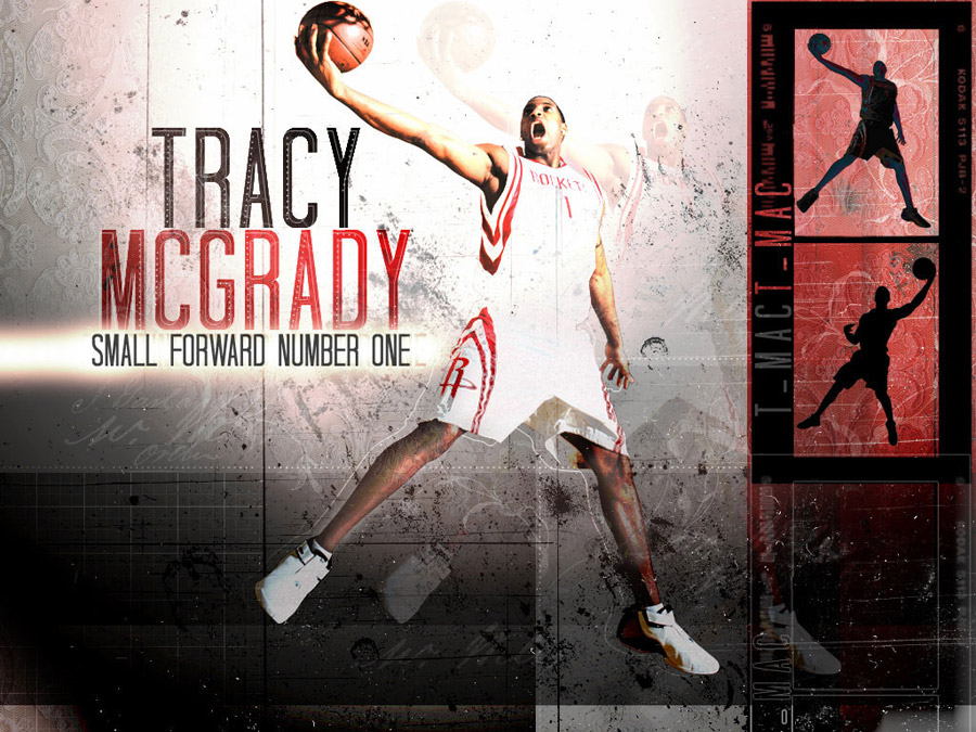 Tracy McGrady Detroit Pistons Widescreen Wallpaper