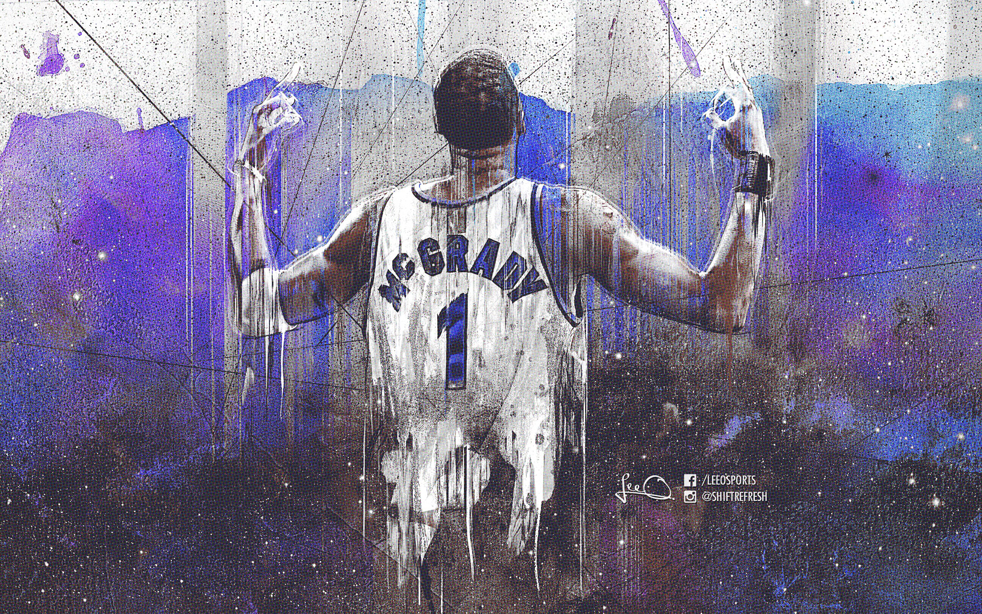 Download Tracy McGrady, one of the best to ever play the game Wallpaper